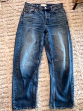 Madewell The Darted Barrel-leg Jean size 25